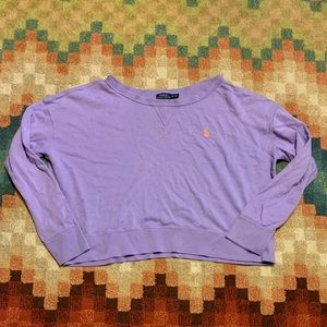 EUC Ralph Lauren Polo Off Shoulder Sweatshirt XL